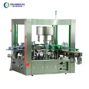 automatic OPP hot melt glue larger glass plastic round bottle labeling machine in China