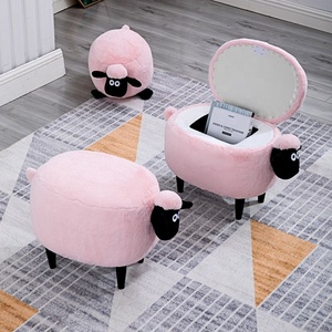 Modern Living Room Furniture <strong>Leather</strong> <strong>Stool</strong> Chair Morocco Kids Animal Wooden Footstool Chairs Velvet Ottoman Step <strong>Stool</strong> for Kids - Product Image 5
