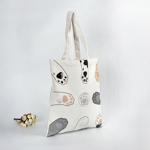 Qetesh sac fourre-tout personnalisé créateur de mode mignon chat impression haute qualité toile <span class=keywords><strong>pas</strong></span> <span class=keywords><strong>cher</strong></span> Animal <span class=keywords><strong>voyage</strong></span> coloré sac à provisions - Product Image 4