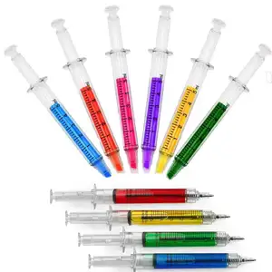 Pennarello per iniettore di cancelleria per bambini dr. Needle Tube Writer Pens colori assortiti novità pennarello evidenziatore per siringa