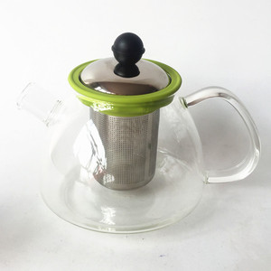 Nuevo diseño de cristal pyrex Glass tetera con infusor, tapa, MANGO y <span class=keywords><strong>calentador</strong></span>/velas Zhejiang Fuente de la fábrica - Product Image 3