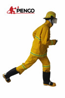 Combinaison de pompier de la chasse en plein air, uniforme de pompier de couleur jaune, matériel de lutte contre le feu, standard EN469 à quatre couches