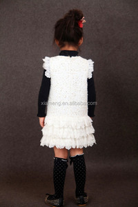 2015 nouveau modèle vêtements pour enfants blanc nylon dentelle bébé filles automne robes pour 2 <span class=keywords><strong>3</strong></span> 4 5 6 7 8 9 10 anos vieux - Product Image 3
