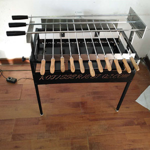 Вращающийся бразильский гриль для барбекю Shish <span class=keywords><strong>Kebab</strong></span> с углем - Product Image 2