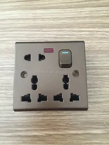 Switch Socket 13A 1 Gang 8 Pin Or 6 Pin Mk Switch Socket For Pakistan And Bangladesh Market Wholesale