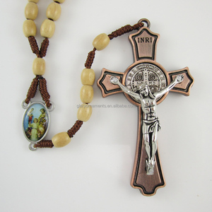 가톨릭 나무 올가미 결혼식 긴 묵주 - Product Image 3