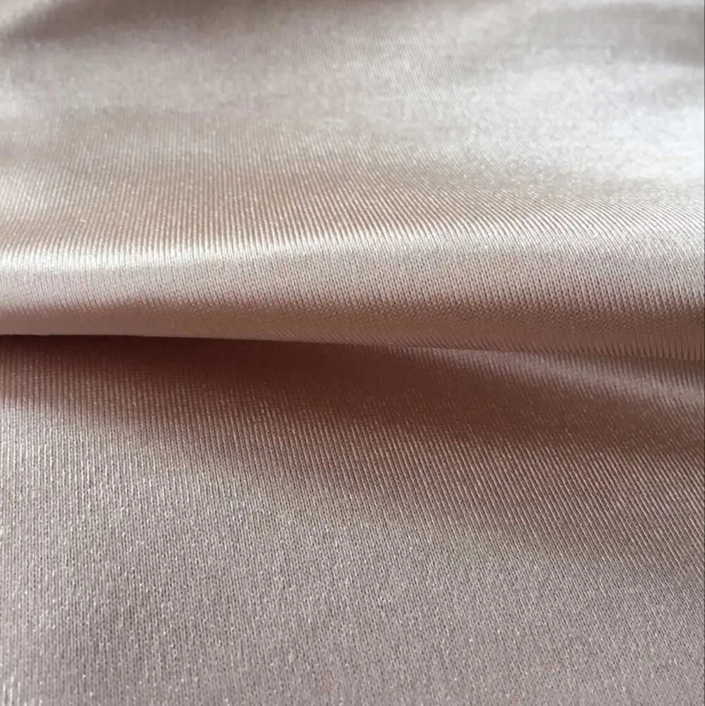 Shantou fabric factory karl mayer warp knit 200gsm 95 polyester 5 spandex stretch satin fabric