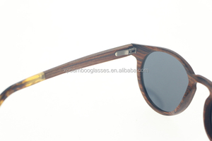 De luxe ronde imiter <span class=keywords><strong>rose</strong></span> bois lunettes de soleil pour femmes - Product Image 5