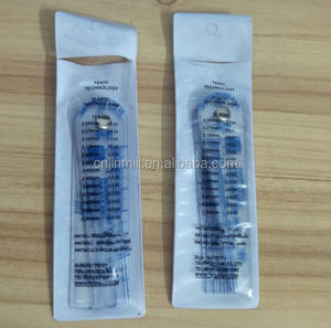 מד עובי מדויק מפלסטיק ABS, סט 13 יחידות (0.05-1.0 מ\\\"מ) כחול ושקוף, אורך 70 מ\\\"מ - Product Image 4