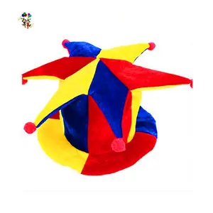 Red Yellow Blue Colors Novelty Cheap Jester Carnival Party Hats HPC-3305