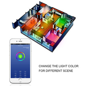 Ampoule led intelligente pour éclairage d'intérieur, 16 millions de couleurs, fonctionne avec <span class=keywords><strong>alexa</strong></span> RGBW wifi APP télécommande E27/B22/E14 - Product Image 2