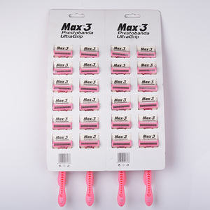 Desechable Triple Cuchilla Señora Afeitadora Tarjeta Colgante Rastrillo Para Cuchillas Hojas Maquinas De Afeitar Profesional - Product Image 3