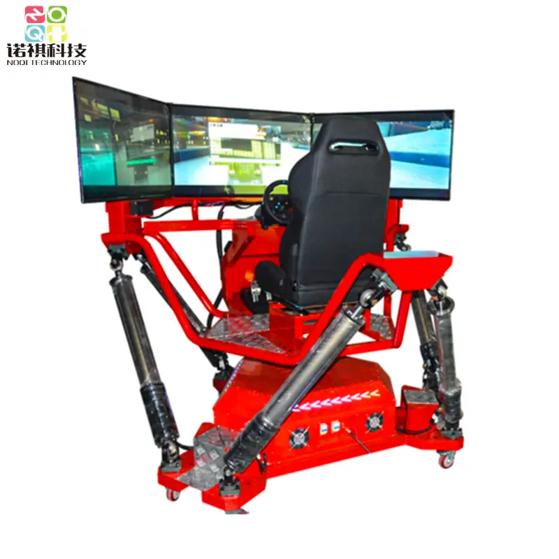 6 DOF Dynamic racing game, 3 screen car racing games driving simulator