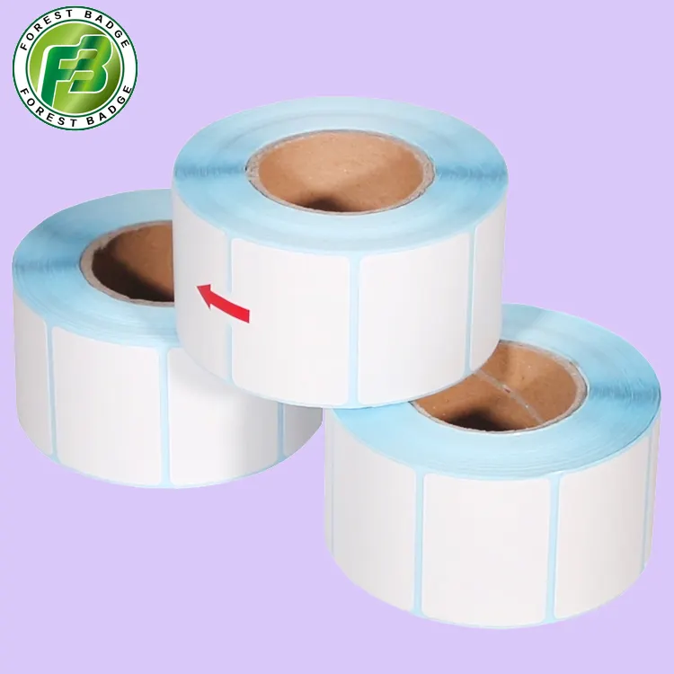 Termal kendinden yapışkanlı etiket 40x30mm 800 adet/rolls beyaz mavi etiket ürünleri