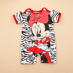 venta Caliente ropa de dormir de algodón moda mameluco del bebé con <span class=keywords><strong>mickey</strong></span> manga corta <span class=keywords><strong>mickey</strong></span> mameluco del bebé para newbron - Product Image 6