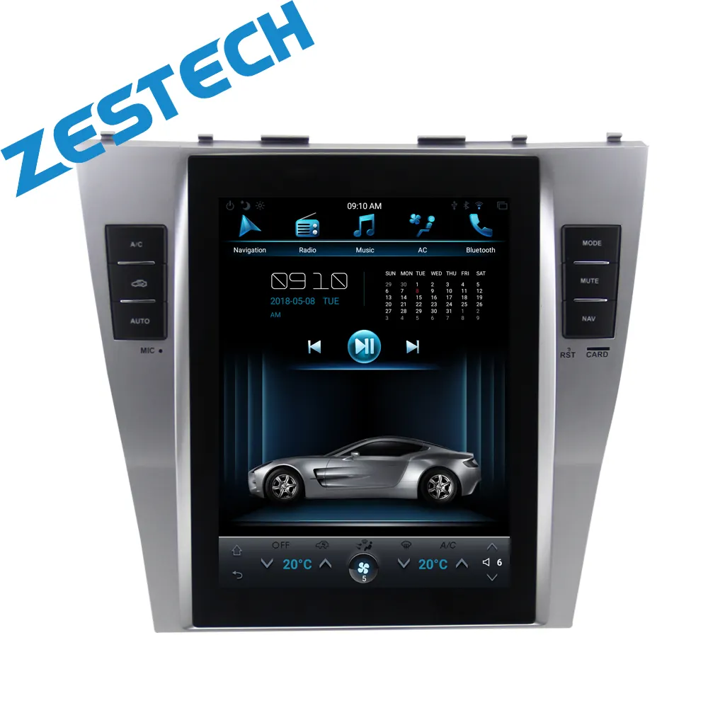 10.4 polegadas Quad Core Tela Vertical 10 Android Rádio Do Carro DVD Para Toyota Camry 2007 2008 2009 2010 2011 com GPS/wifi