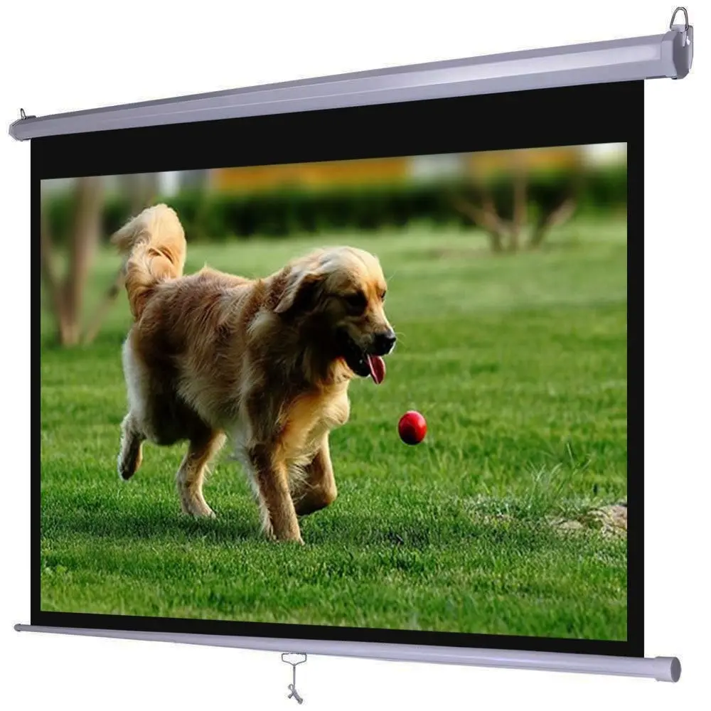 Màn Chiếu Treo Trần Tự Động Cho Máy Chiếu Rạp Chiếu Phim Gia Đình 80 ~ 84 Inch 16 : 9 Matt White