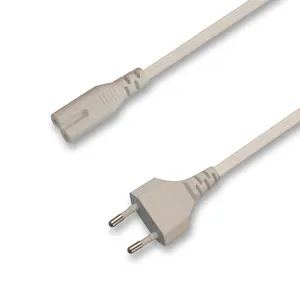 Kabel Ekstensi Laptop Ac Colokan Standar Eropa, Kabel Daya Eu C7, Kabel Ekstensi Laptop Ac 10A 250V 2 Pin