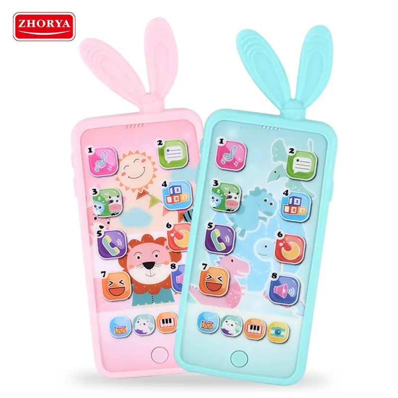 Zhorya Touch Screen Cellphone Kinderen Leren Smart Kind Babi Baby Onderwijs Mobiele Telefoon Plastic Speelgoed Mobiele Telefoon Voor Kinderen