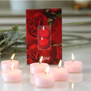 4 Ore Senza Fumo Aromaterapia Bianco/Rosso Candela <span class=keywords><strong>Tealight</strong></span> - Product Image 3