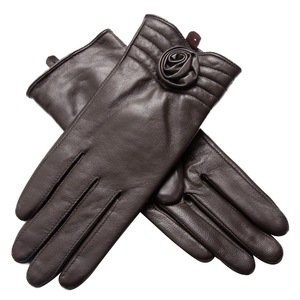 GL77 <span class=keywords><strong>guanti</strong></span> da <span class=keywords><strong>donna</strong></span> <span class=keywords><strong>in</strong></span> <span class=keywords><strong>pelle</strong></span> di montone marrone - Product Image 4
