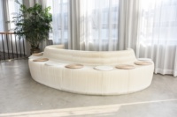Spazepaper 6-Personen Kraftpapier-Sofa, Wabenförmige Faltbare Couch, Flexibel Nutzbar, Verschiedene Längen für Gewerbliche Nutzung und Showroom-Dekoration