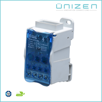 UNIZEN-bloque de terminales de distribución de energía de plástico, abrazadera de conector de Cable de tornillo de 500a, carril Din