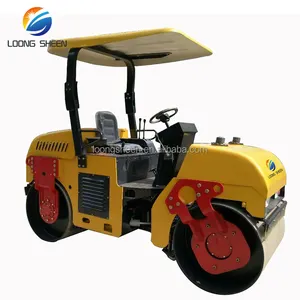 4 ton single drum ride-on type road roller with low price