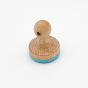 Su misura in legno di faggio manico in Silicone torta biscotto bollo per festa novità regalo strumenti di cottura da te - Product Image 5