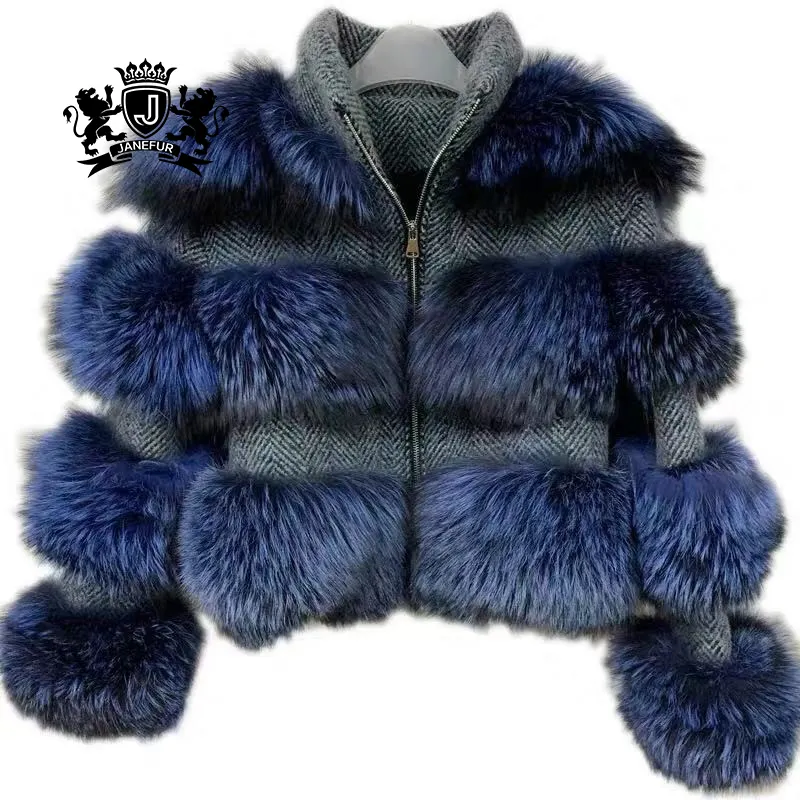 Thiết Kế Mới Phổ Biến Mùa Đông Tự Nhiên Raccoon Hoàn Toàn Fur Coat Ladies Bán Buôn Fur Jacket Với Charming Fur
