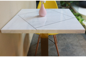โต๊ะร้านอาหารหินอ่อนเทียมเก้าอี้และโต๊ะคาเฟ่เชิงพาณิชย์ - Product Image 4