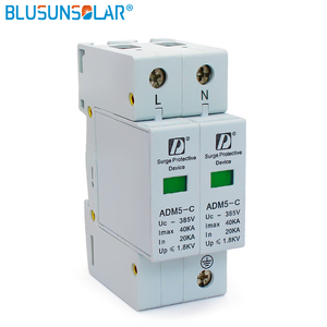 Hot Bán 2P + N 110V 220V 380V 20-40KA AC Din Rail SPD Điện Áp Thấp Surge Protector - Product Image 2