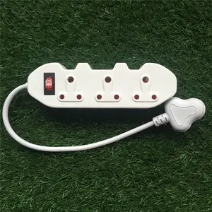 3 modi del sud africa presa presa di estensione di alimentazione striscia di 3 prese di/3 presa power strip