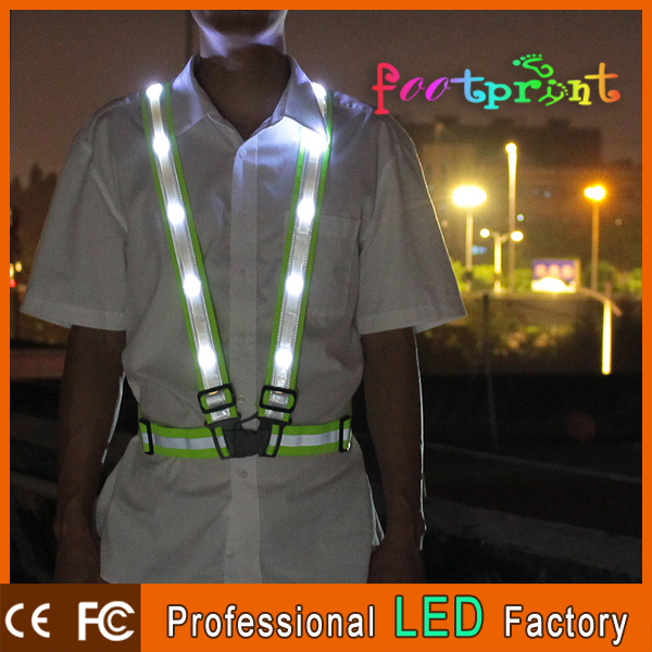 Светоотражающий жилет с из светодиодов для безопасности инженер