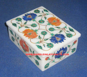 Cajas de joyería decorativas con incrustaciones de mármol - Product Image 1