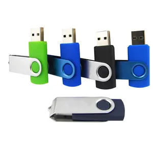 Pen drive 2GB USB putar, pena drive murah, kunci Flash USB putar 2.0, mendukung 4GB 8GB 16GB 32GB, memori Flash dengan Logo kustom