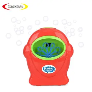 Soplador de burbujas automático de plástico, máquina de burbujas dudrable, funciona con batería, pingüino, dibujos animados