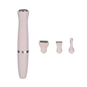 Anbolife Hot Selling New Arrival Innovation 4in1 Women's Painless Hair Shaver facial/Head/Nose/Ear Hair Remover