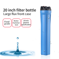 Grand boîtier de filtre à eau bleu domestique 20 pouces 2 étapes pré système de filtre à eau avec PP/CTO
