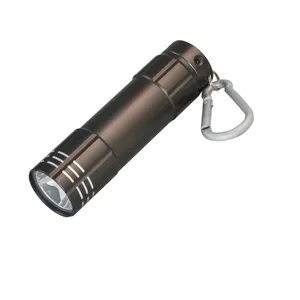 1 W mini pas cher en aluminium LED lampe de poche avec Mousqueton