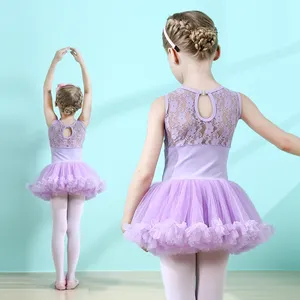 Детская танцевальная одежда, детское танцевальное платье, профессиональная балетная пачка с короткими рукавами, детский костюм, тюлевые балетные платья для девочек
