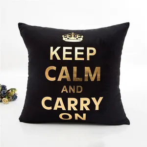 G&D Latest design Supplier Wholesale Gold Stamp Cushion Cover For Home Decor