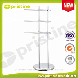 Best OEM Home Organizer Taiwan Household Storage Manufacturer Housewares Bathroom Shelves Free <b>Standing</b> Chrome <b>Towel</b> Rack - Product Image 4