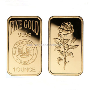 Sıcak satış 1oz altın kaplama <span class=keywords><strong>tungsten</strong></span> altın barlar 24k altın kaplı külçe bar - Product Image 4