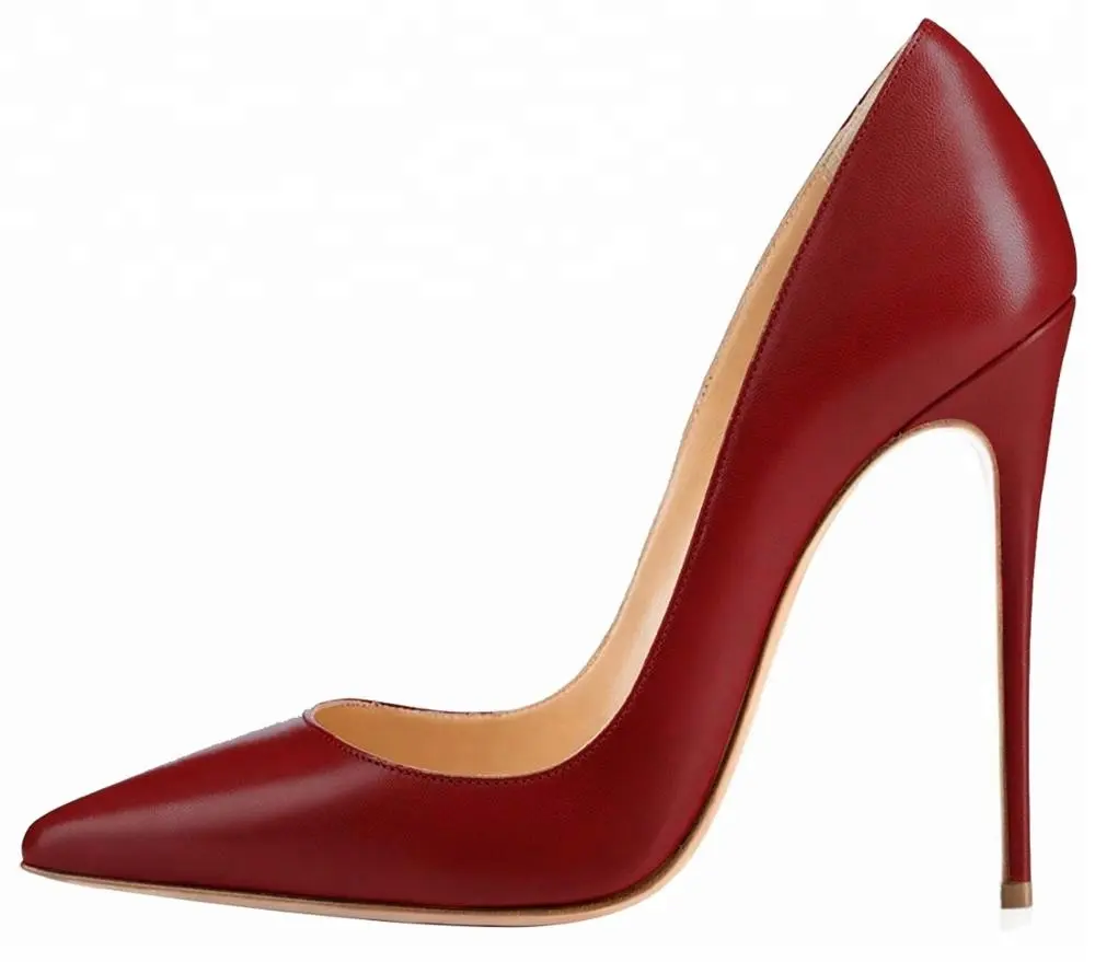 China Manufacture 2023 Women Handmade Fancy Plain Pointy Toe Stiletto High Heels Dress Shoes Ladies