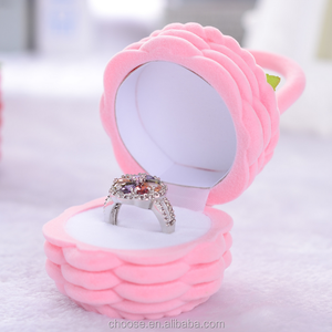 Cartoon Pink Flowers Basket Velvet <strong>Ring</strong> <strong>Box</strong> Earring <strong>Box</strong> Flocking Wedding <strong>Proposal</strong> <strong>Ring</strong> Jewelry Gift Packaging <strong>Box</strong> - Product Image 5
