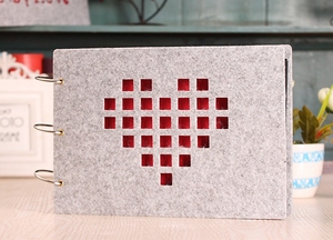 <span class=keywords><strong>Album</strong></span> fotografico a foglia larga in feltro personalizzato ecologico fatto a mano con un bellissimo motivo - Product Image 5