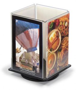 Exhibidor <span class=keywords><strong>de</strong></span> Acrílico <span class=keywords><strong>de</strong></span> 4 Lados para Mesa, 4 x 6, con Base Giratoria - Product Image 1
