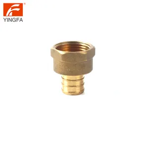 Adaptador de acoplamiento directo de tubo de engarce de latón, conector hembra de 1/2 "Pex * 1/2" Npt, sin plomo