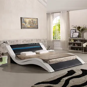 Hotel muebles de dormitorio simple doble cama de madera cama individual diseños A516-1